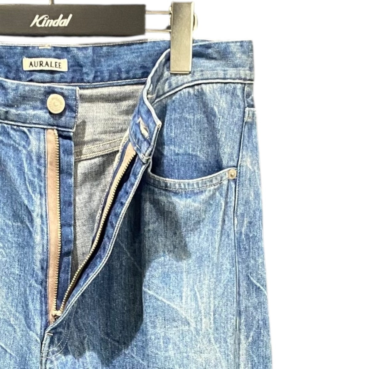 AURALEE Selvedge Faded Light DenimA23SP02DE 古着・中古-3枚目のアイテム画像