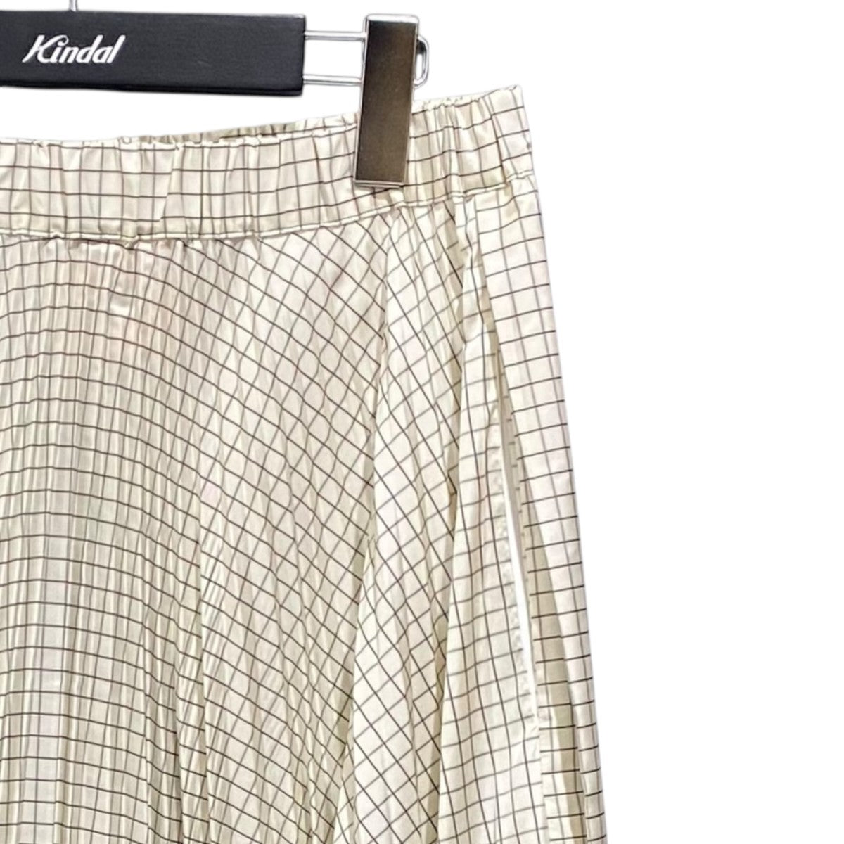 Plan C ノートブックチェックタフタプリーツミディスカートGOCAD30E0Z 古着・中古-3枚目のアイテム画像