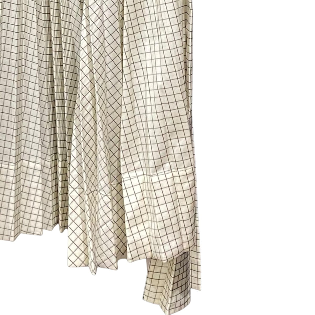 Plan C ノートブックチェックタフタプリーツミディスカートGOCAD30E0Z 古着・中古-4枚目のアイテム画像