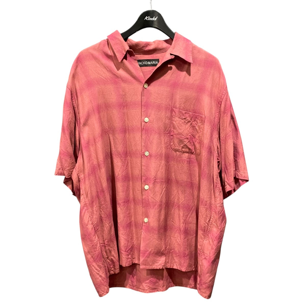 半袖シャツ25SS-WMS-OC20 OMBRE CHECK OPEN COLLAR SHIRT