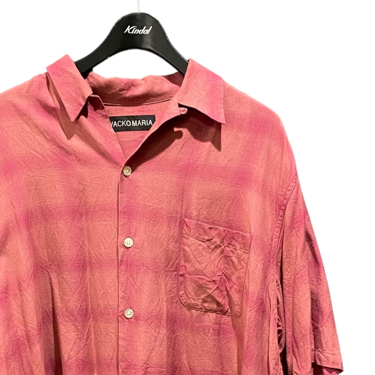 半袖シャツ25SS-WMS-OC20 OMBRE CHECK OPEN COLLAR SHIRT