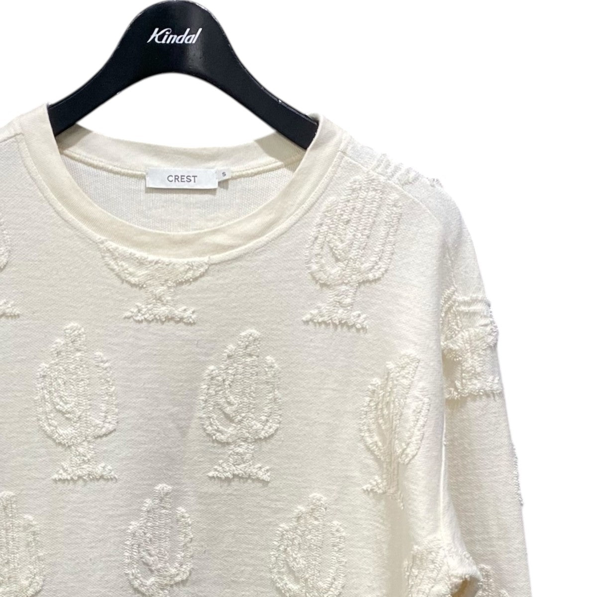 crest パイルサボテン柄クルーネックスウェット 古着・中古-3枚目のアイテム画像