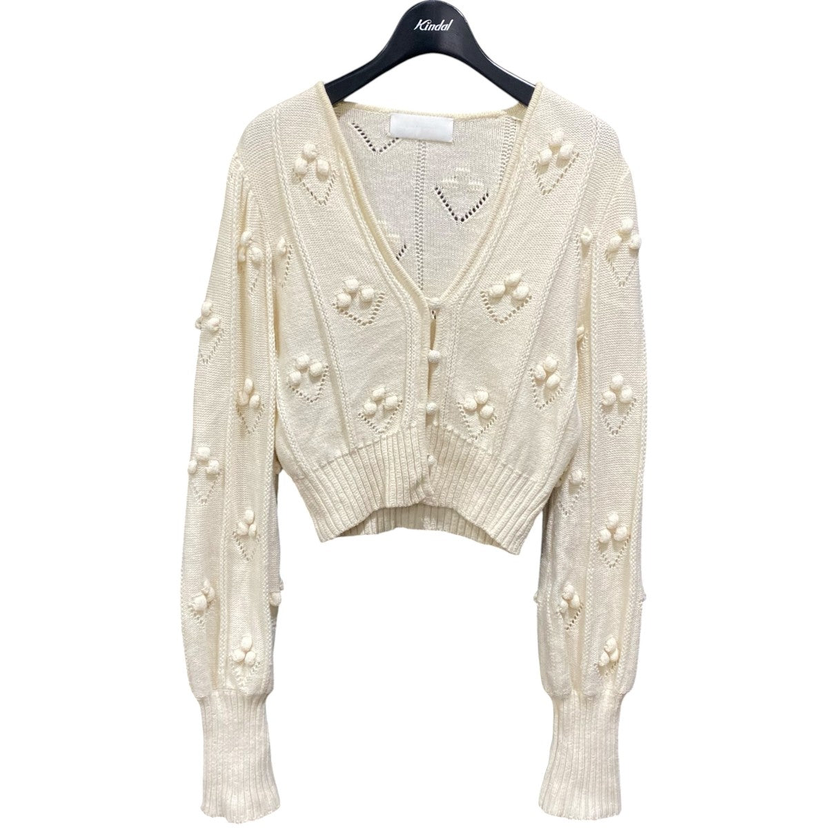 22AWBubble Pattern Cropped Knitted CardiganMM22PF-KN725