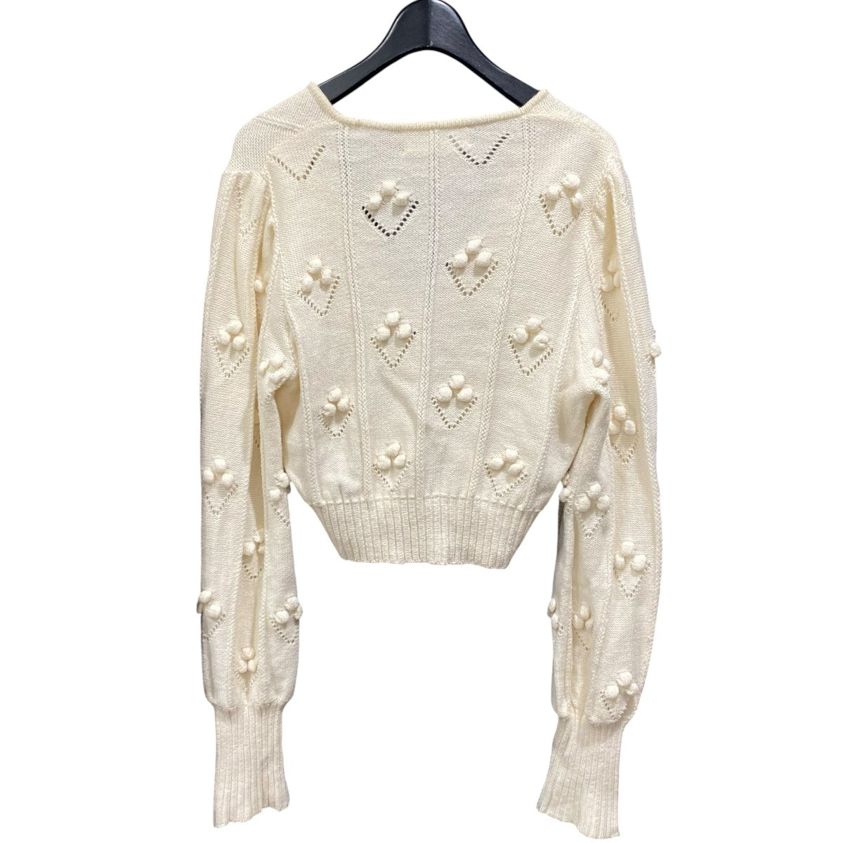 22AWBubble Pattern Cropped Knitted CardiganMM22PF-KN725