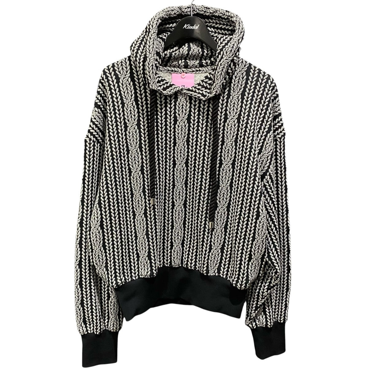 anrealage homme ROPE KNITTING JACQUARD SWEAT HOODIE 古着・中古-1枚目のアイテム画像