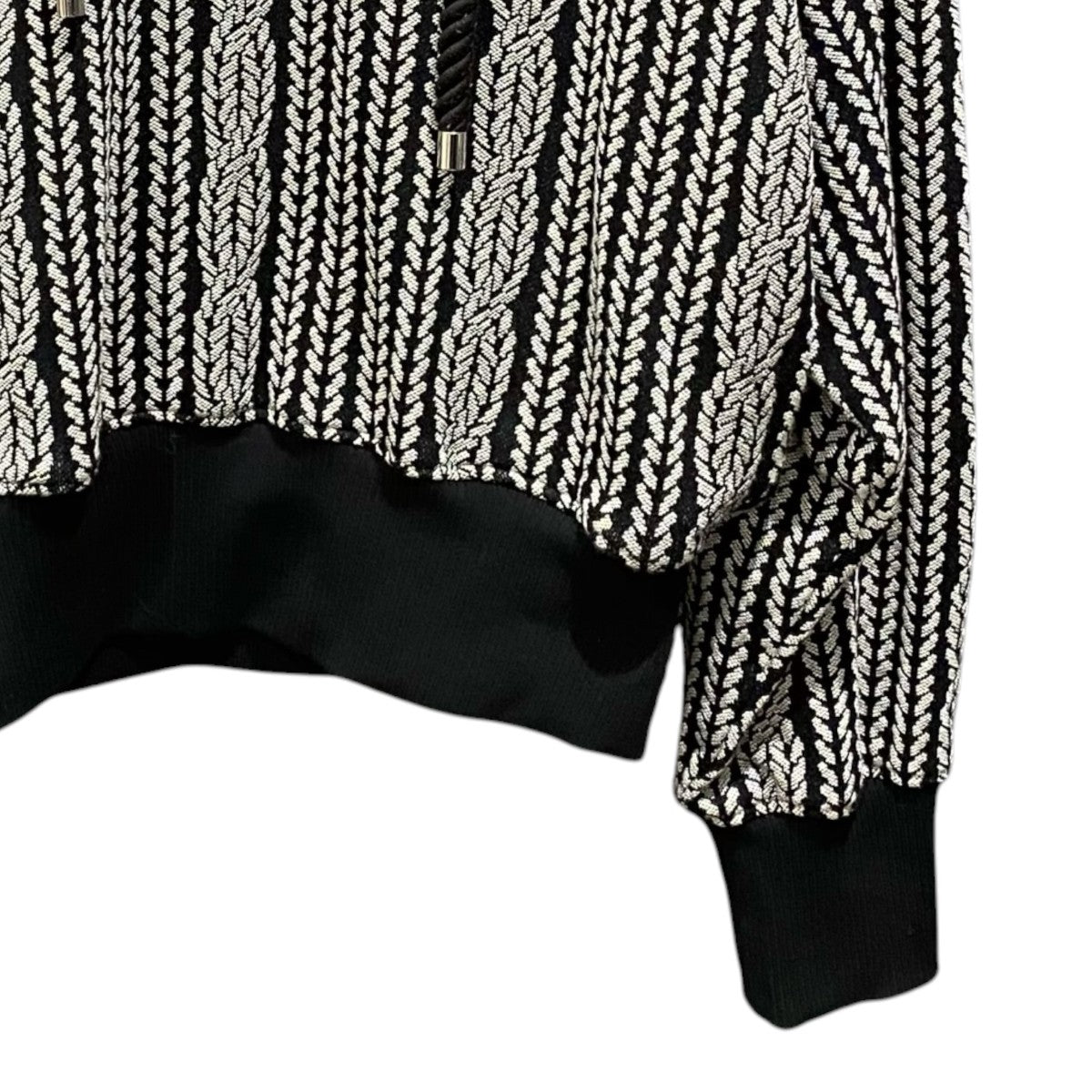 anrealage homme ROPE KNITTING JACQUARD SWEAT HOODIE 古着・中古-4枚目のアイテム画像