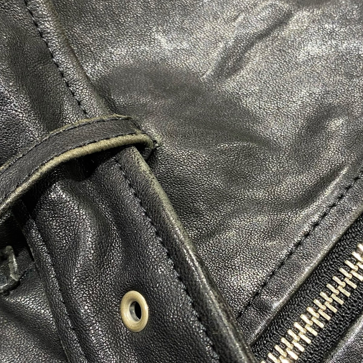 shrink leather riders jacketレザージャケット1000402401
