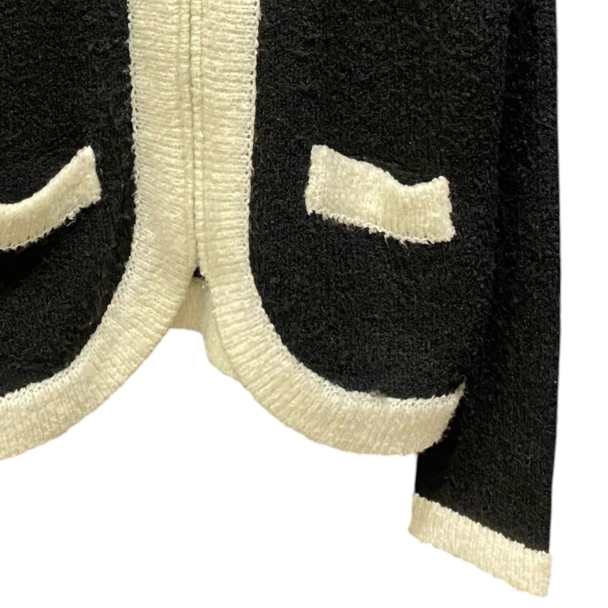 ANDERSSON BELL B＆W ZIP KNIT CARDIGANatb673m 古着・中古-4枚目のアイテム画像