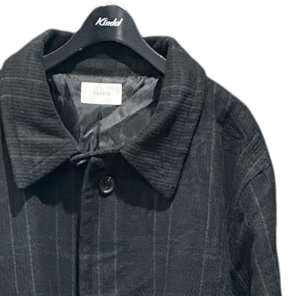 ステンカラーコートSOPAS255001 Heavy Melton check