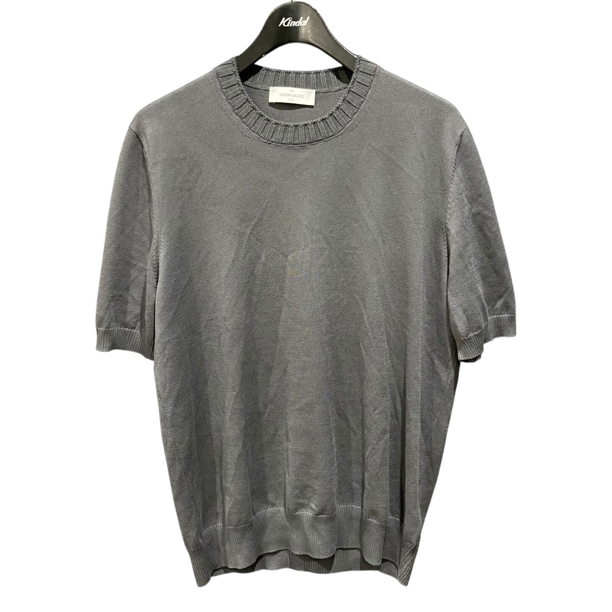 GRAN SASSO リブニットＴシャツ57188 古着・中古-1枚目のアイテム画像