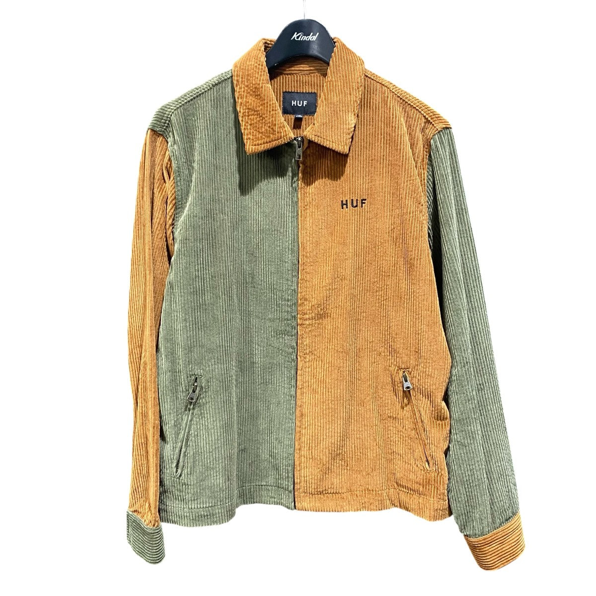 HUF ジップアップジャケットJK00311 VANDENBERG CORDUROY JACKET 古着・中古-1枚目のアイテム画像