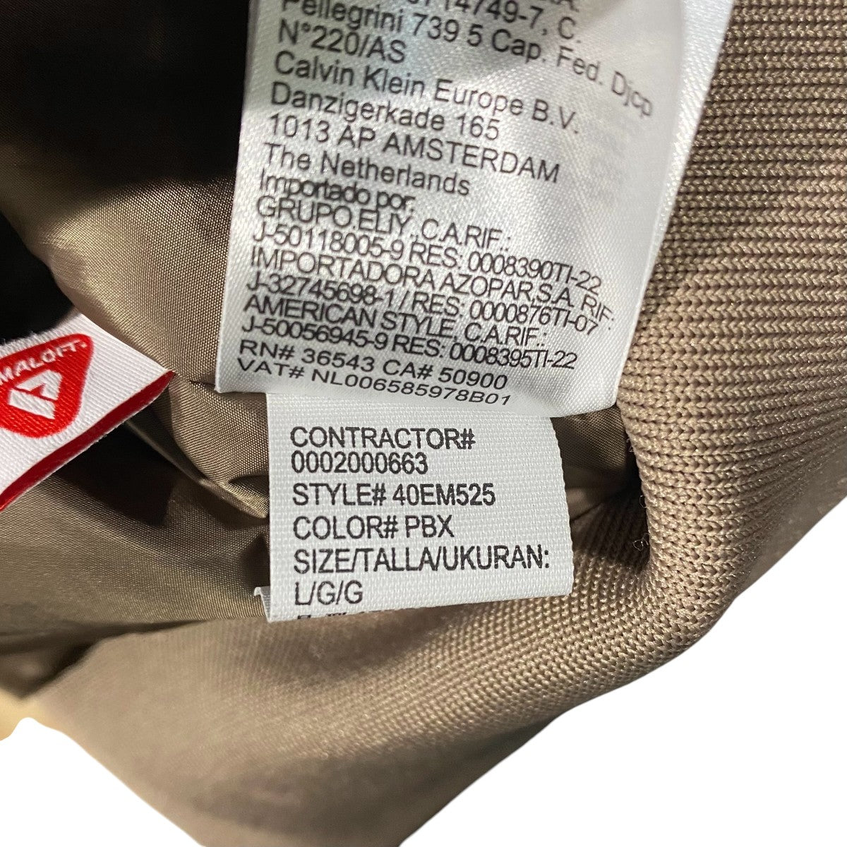 Calvin Klein ボンバージャケット40EM525 古着・中古-6枚目のアイテム画像