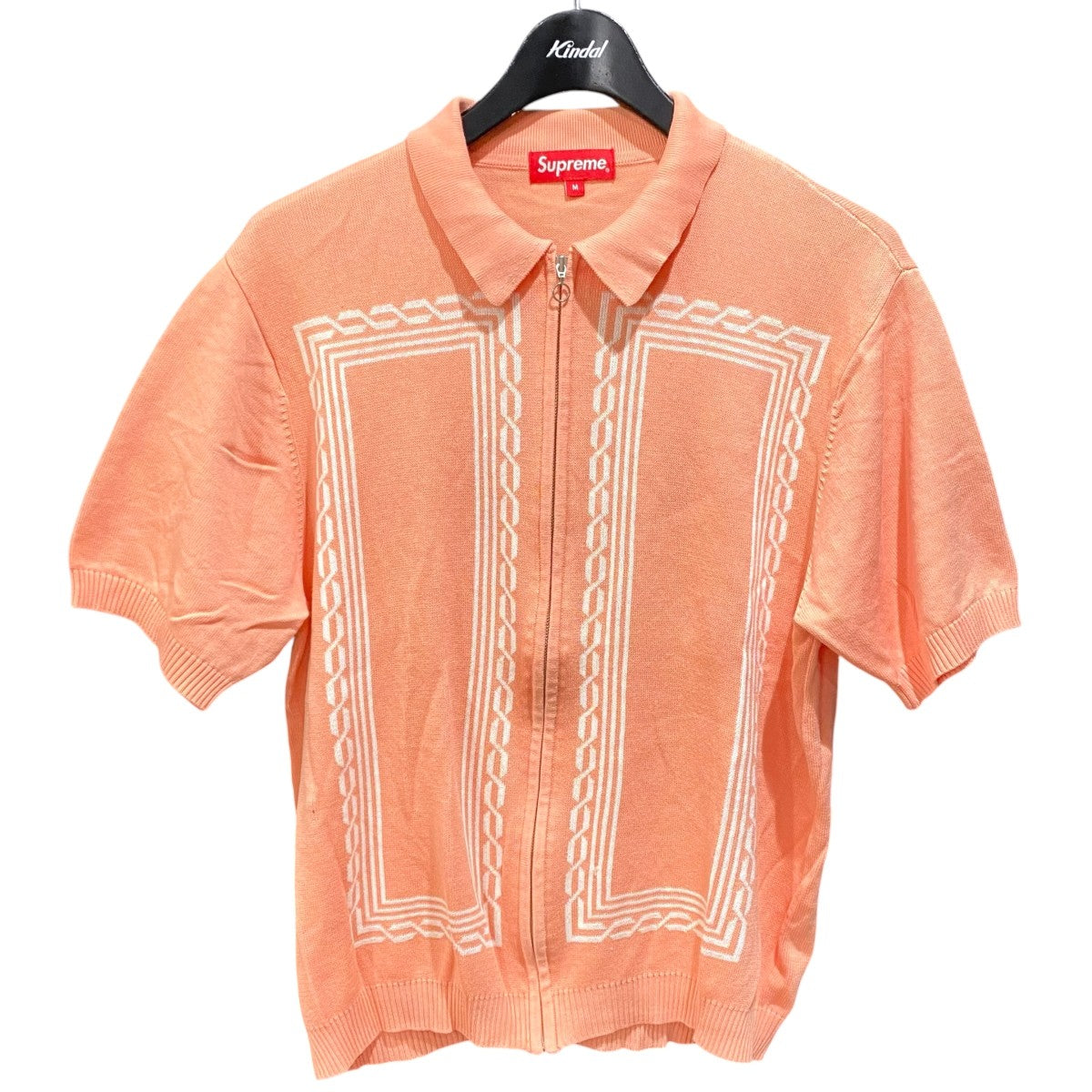 17SSWeave Knit Zip Up Polo