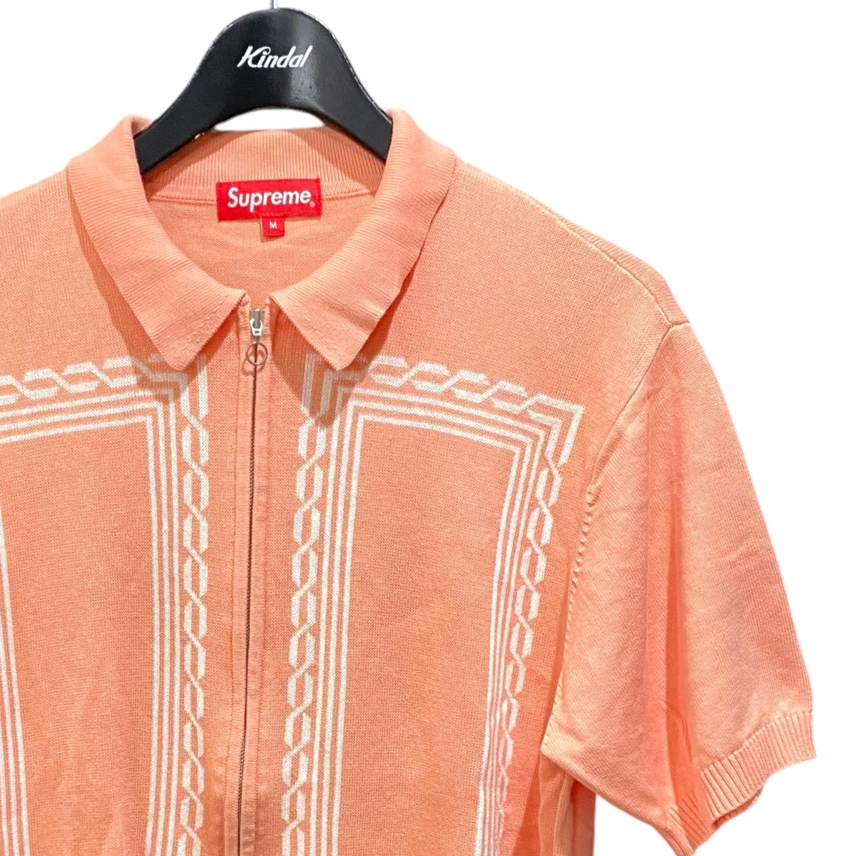 17SSWeave Knit Zip Up Polo