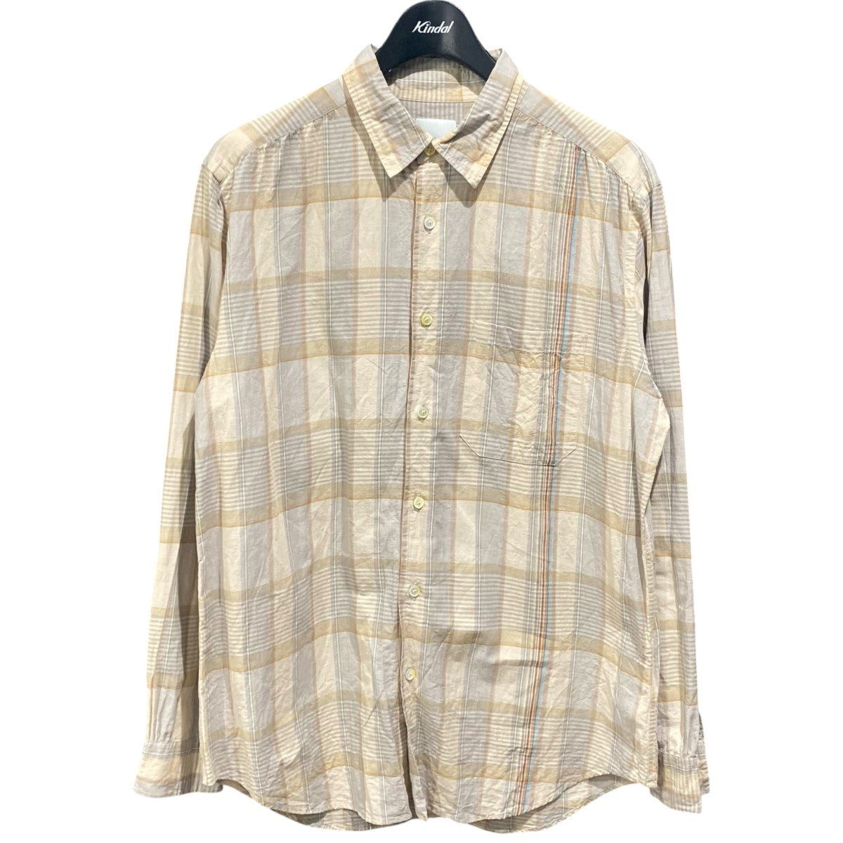 Paul Smith チェック＆セルビッチストライプシャツ613X 古着・中古-1枚目のアイテム画像