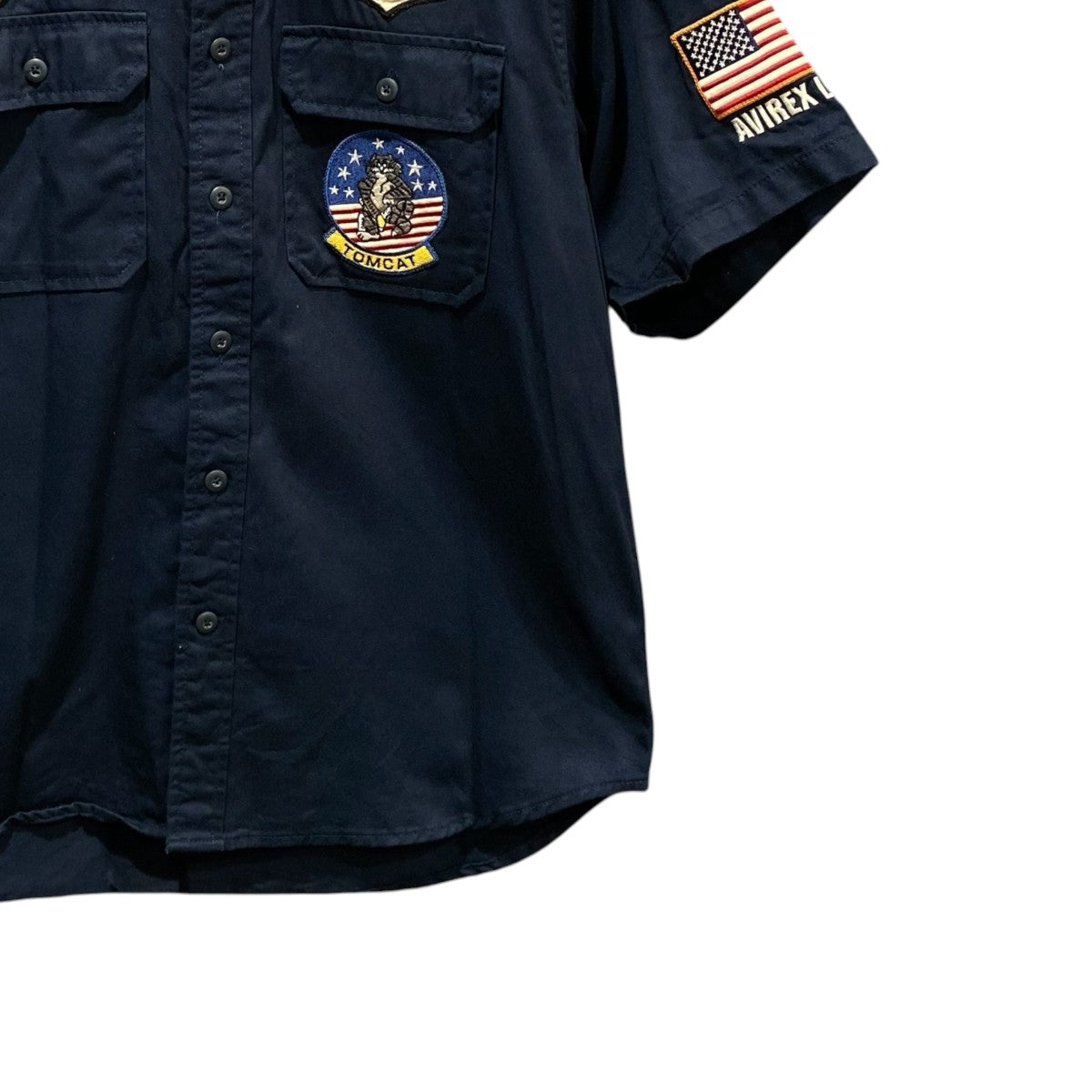 AVIREX TOP GUN ミリタリーシャツ半袖シャツ783-3123020 古着・中古-4枚目のアイテム画像