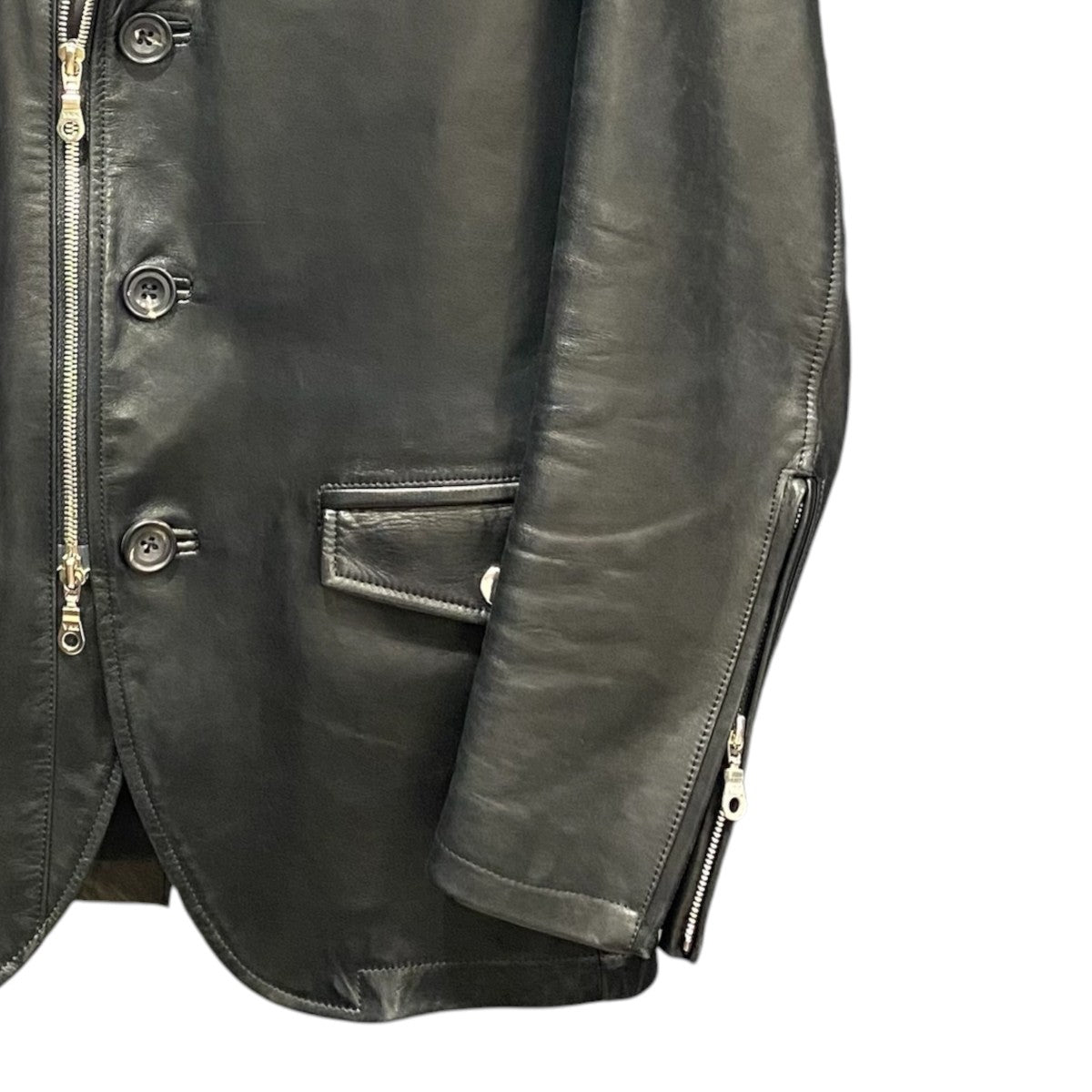 SINGLE BREASTED RIDERS JACKETレザージャケットRM182-001