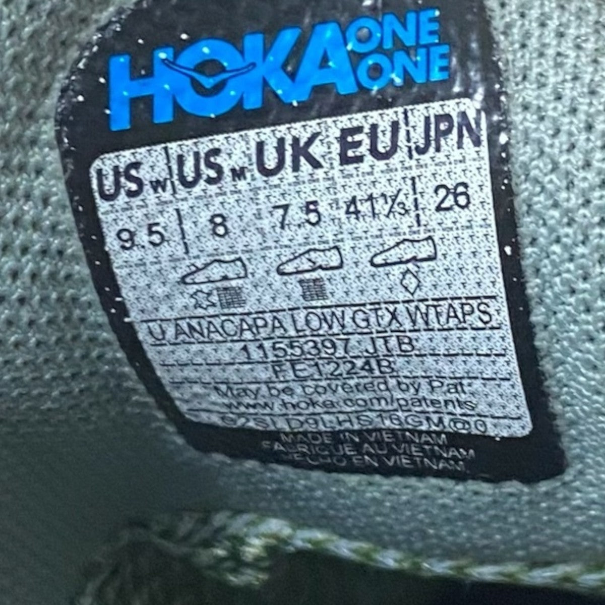 HOKAONEONE×WTAPS ローカットスニーカー1155397 1155397 ブラック