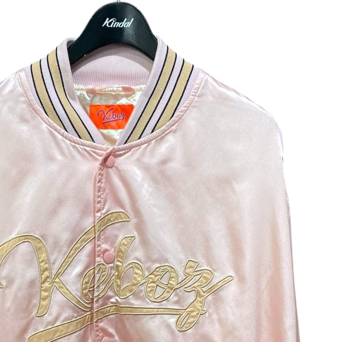 ジャケット・アウター KEBOZ SATIN VARSITYJAKET KEBOZ(ケボズ) SATIN VARSITY JACKET ピンク サイズ XL｜【公式