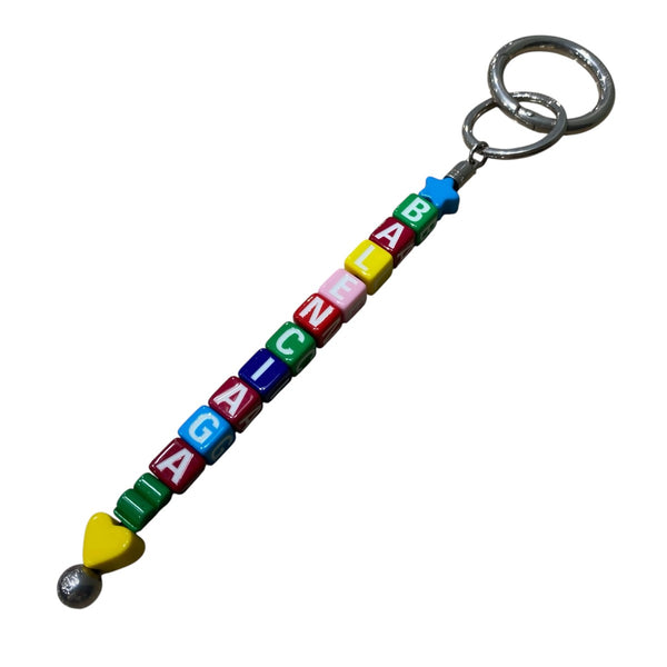 BALENCIAGA(バレンシアガ) Logo Beaded Keyring マルチカラー｜【公式