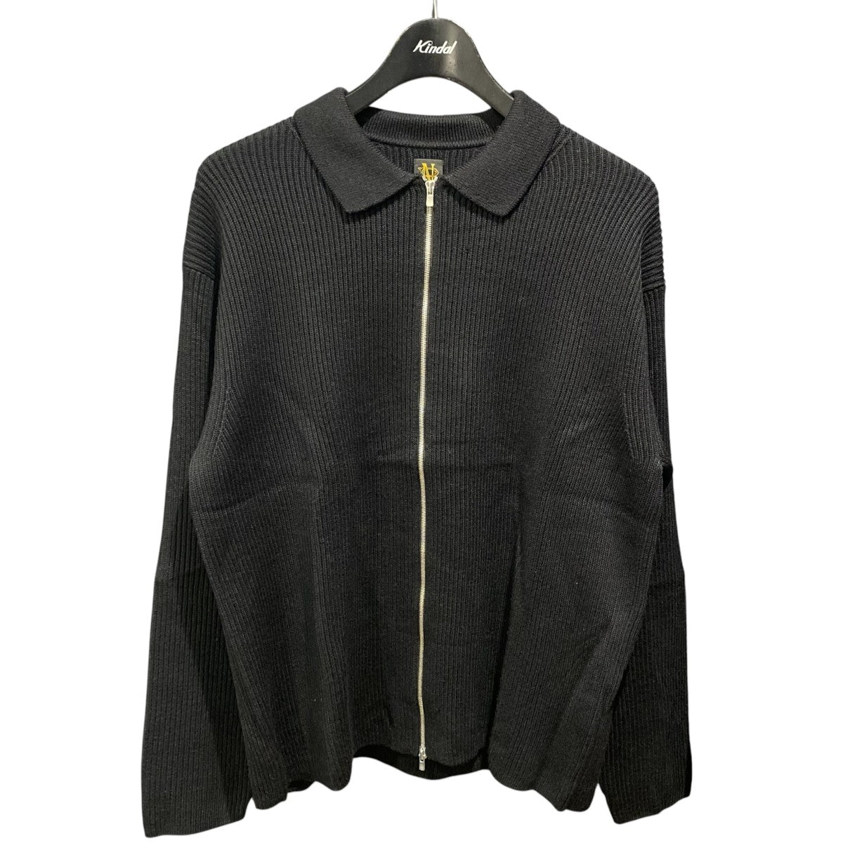SOLID WOOL RIB POLO ZIP UP CARDIGANBN-25FM-044
