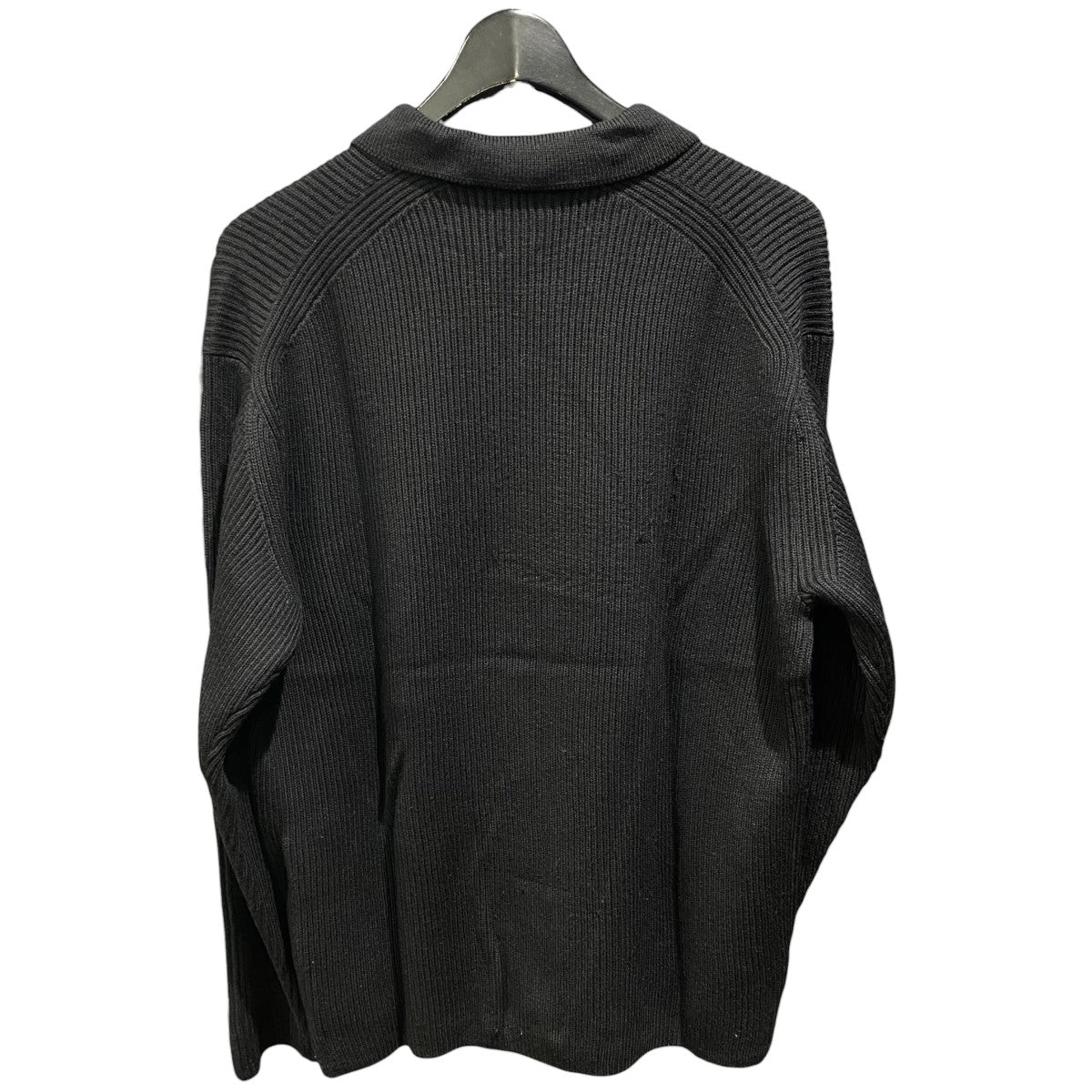 SOLID WOOL RIB POLO ZIP UP CARDIGANBN-25FM-044