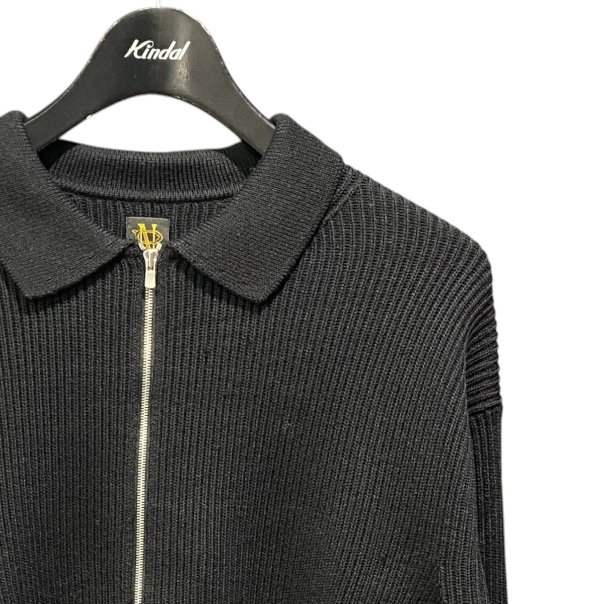SOLID WOOL RIB POLO ZIP UP CARDIGANBN-25FM-044