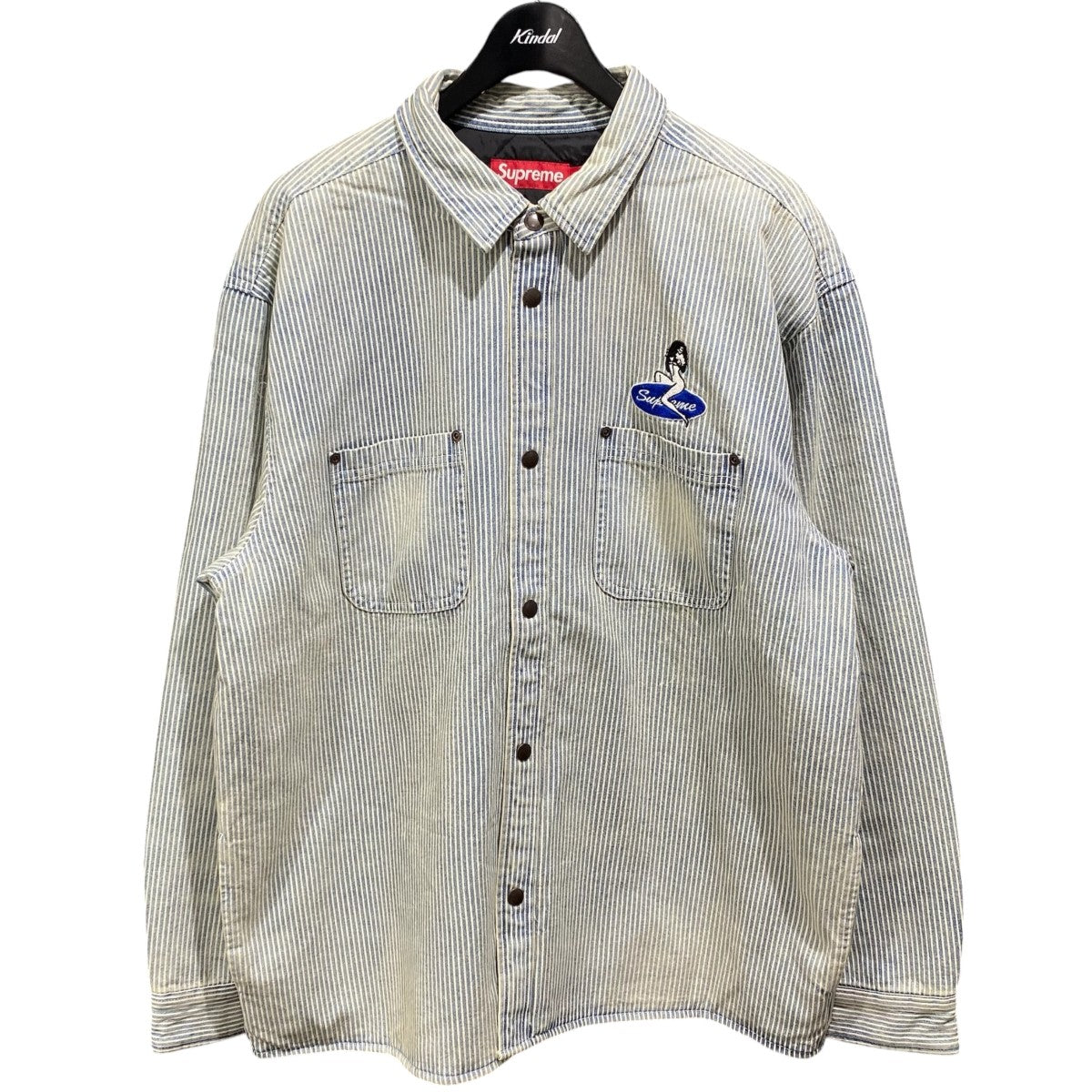 26SSQuilted Lined Denim Snap Shirt