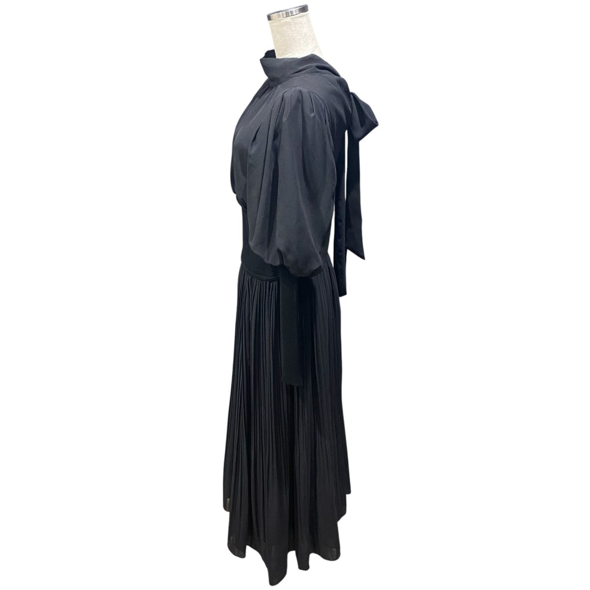 リブドッキングシフォンプリーツワンピースSWNO215044