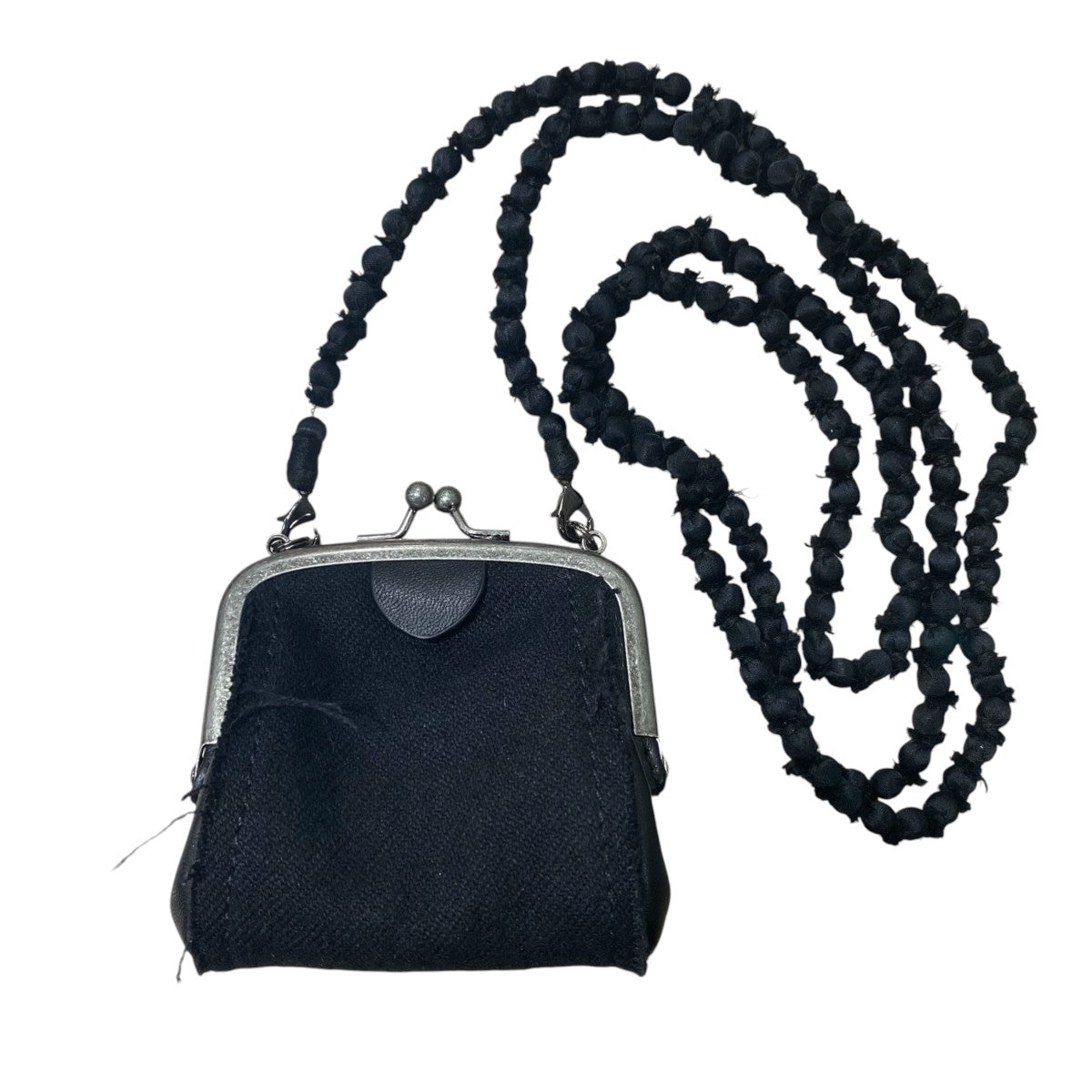 SOFT LEATHER SILK BALL METAL CLASP NECKLACEYK-A12-711-1-02