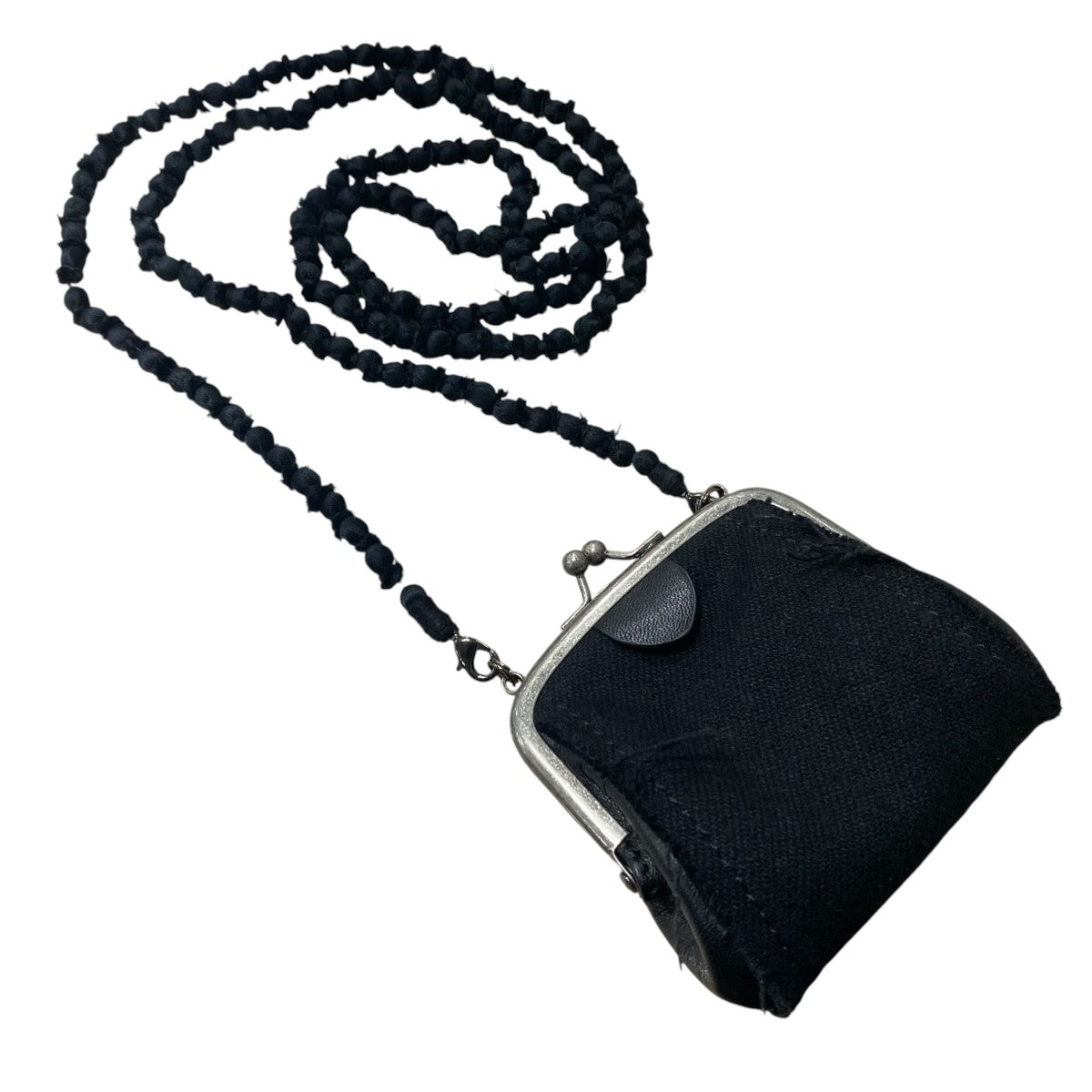 SOFT LEATHER SILK BALL METAL CLASP NECKLACEYK-A12-711-1-02
