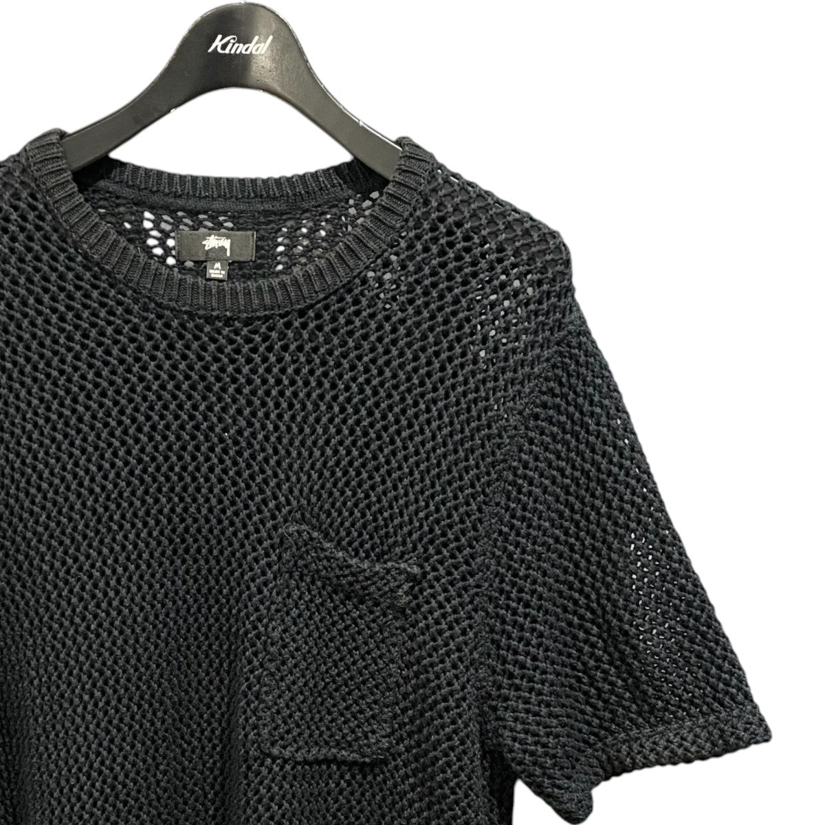 OVER DYED MESH CREW KNIT TEE1140297