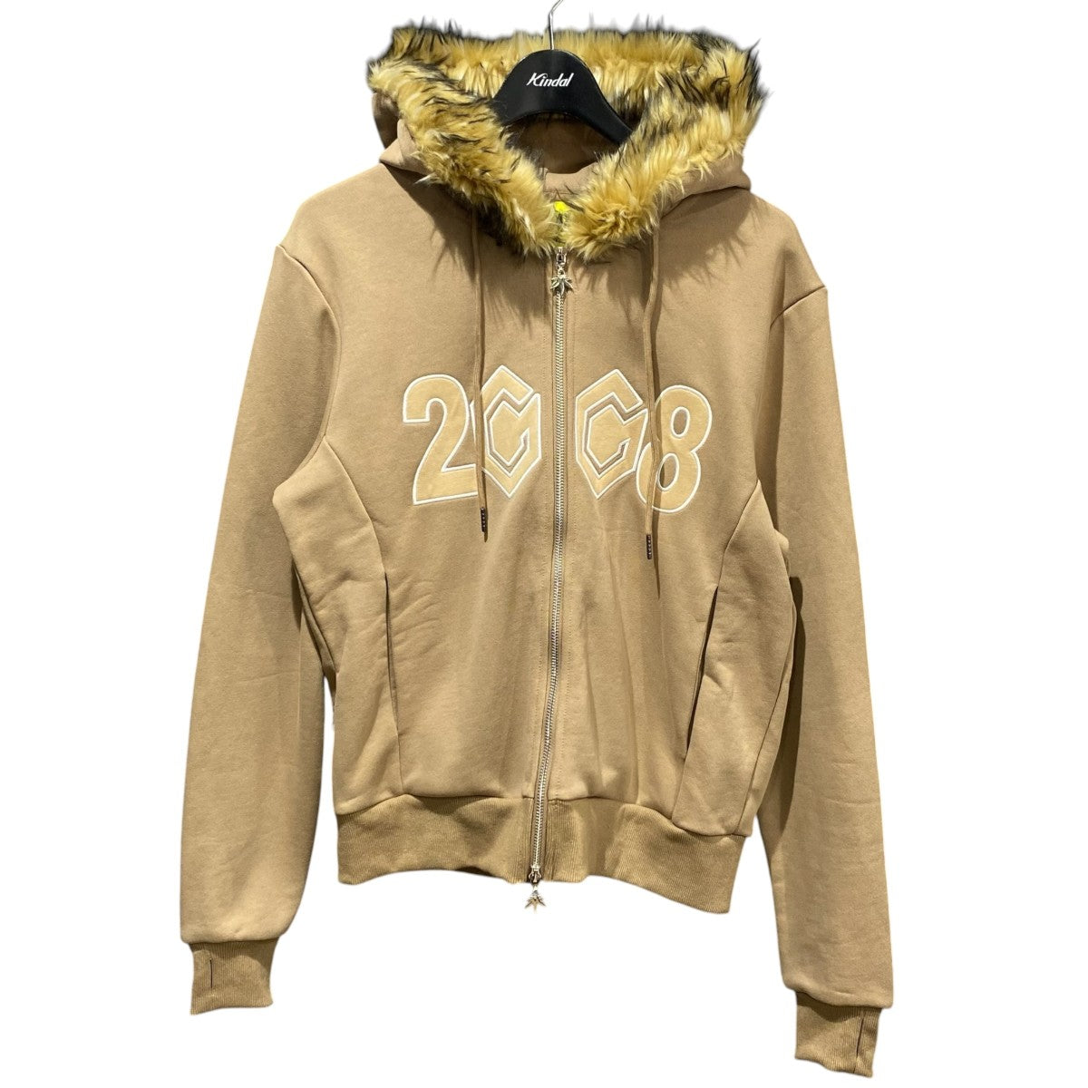 8CUBE ZIP FUR HOODIE