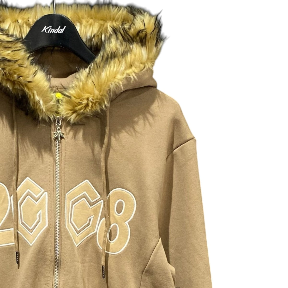 8CUBE ZIP FUR HOODIE