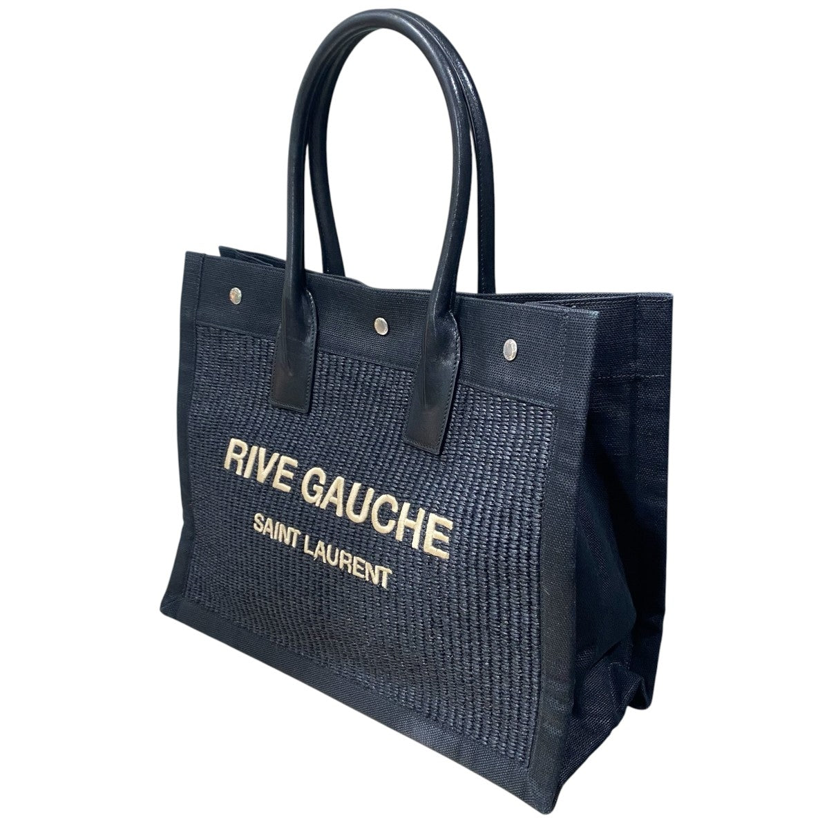 Raffia Maxi Rive Gauche Shopper Tote