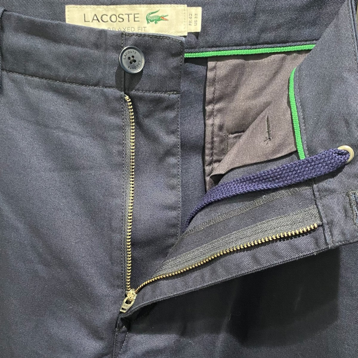 LACOSTE イージーワイド チノパンツHH005J 古着・中古-3枚目のアイテム画像