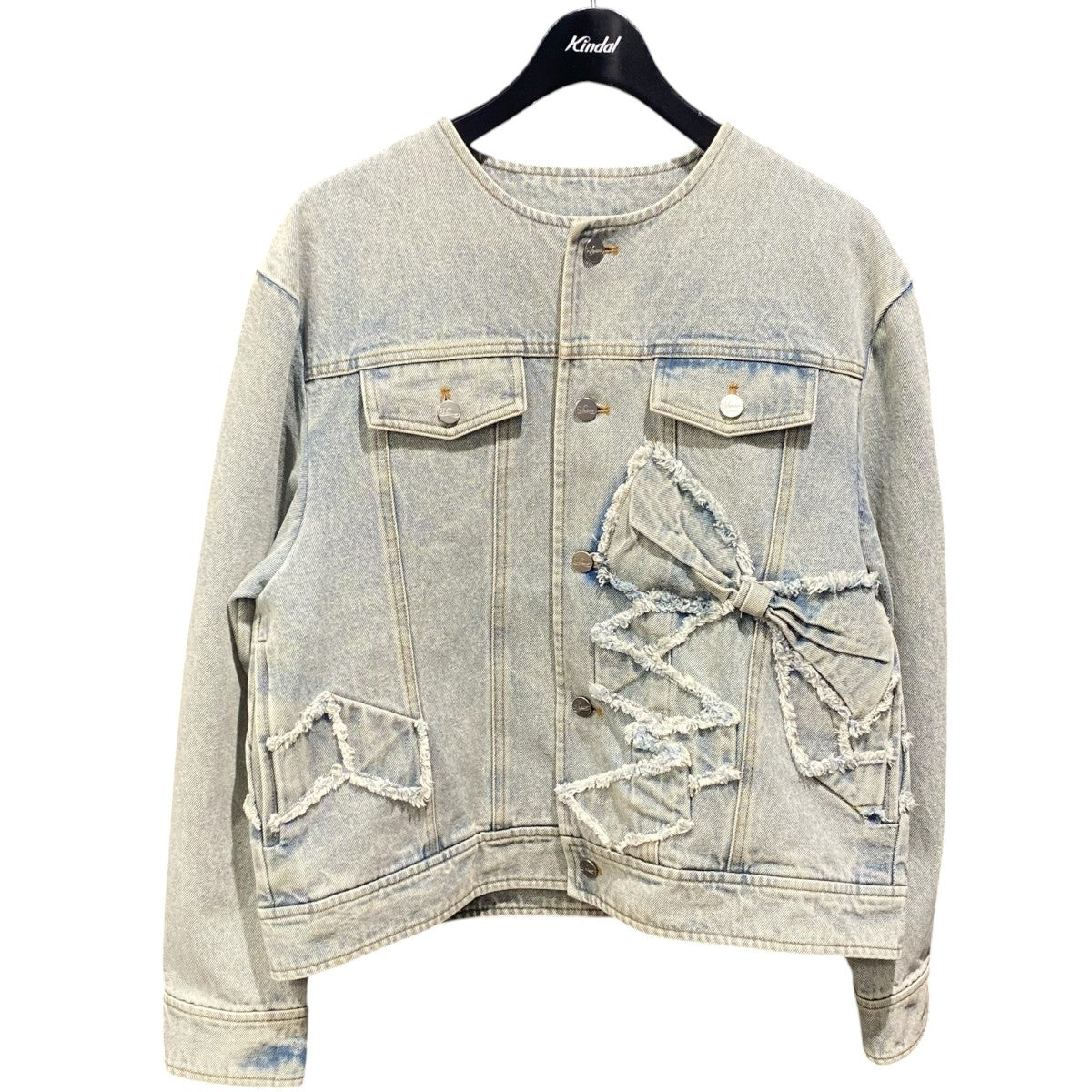 Ribbon Detail Denim JacketVM-AW25-J04