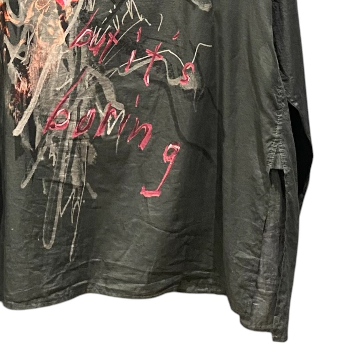 26SSLAWN BUT IT’S BORING PRINT HENLEY NECK BLOUSEYK-B01-520