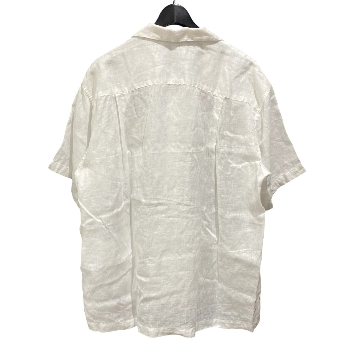 Linen Open Collar Short Sleeve Shirt1006390900008