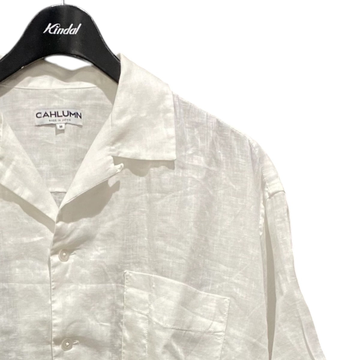 Linen Open Collar Short Sleeve Shirt1006390900008
