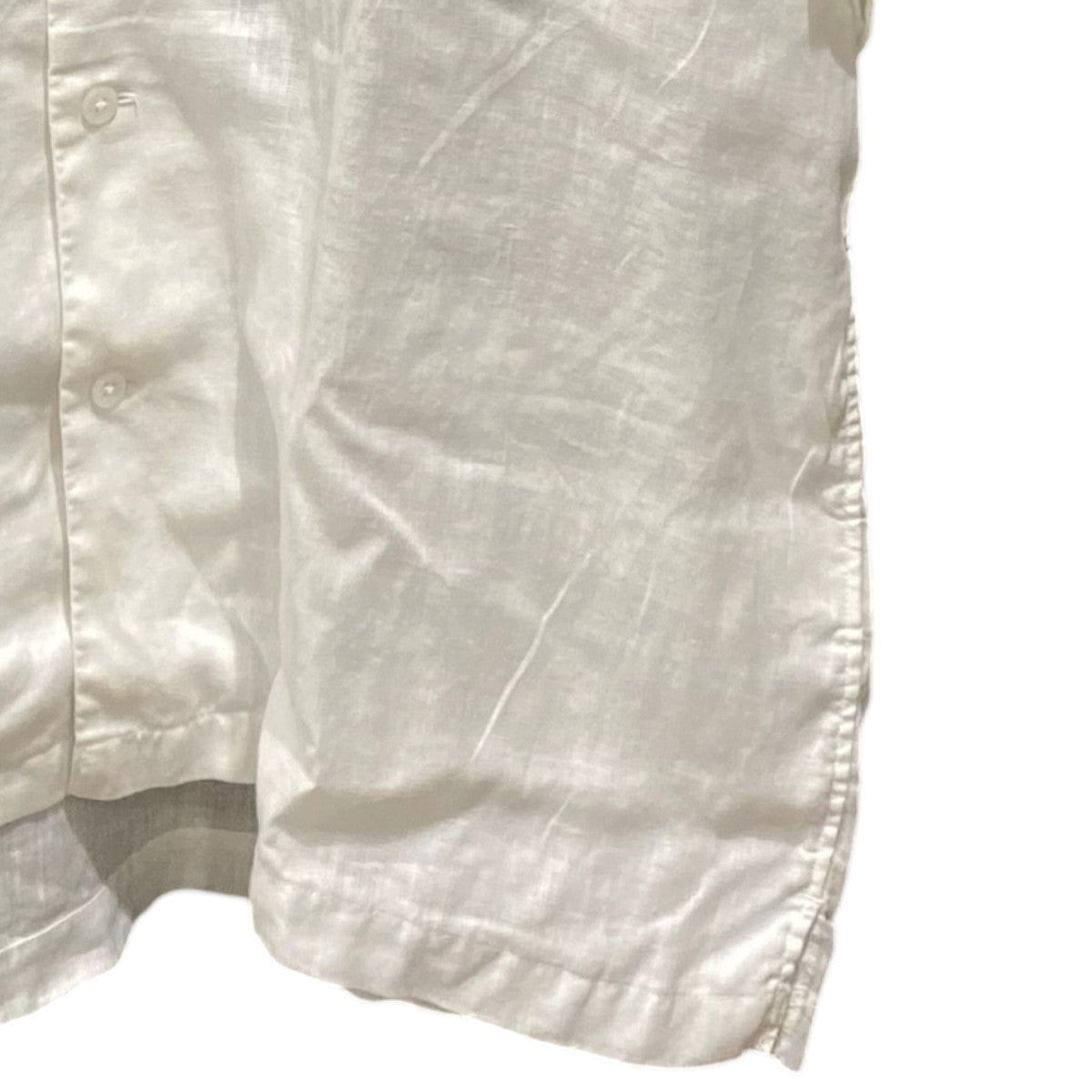 Linen Open Collar Short Sleeve Shirt1006390900008