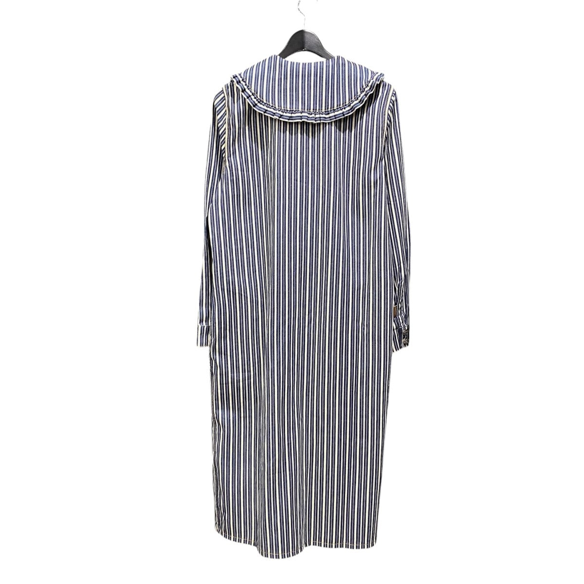 fit shirt dress mixed stripe denimF5839