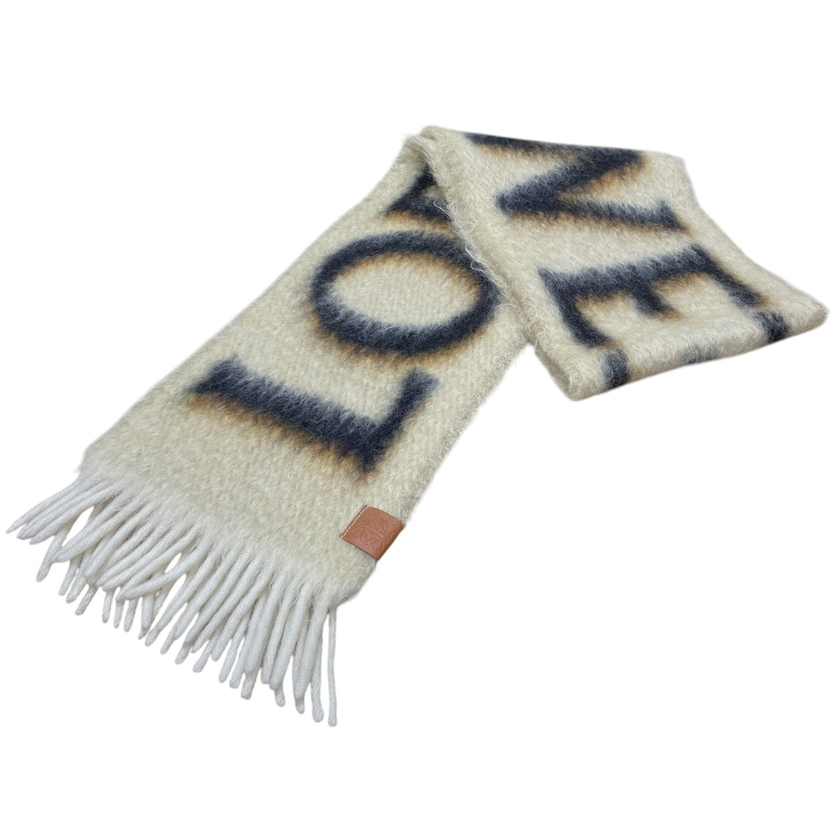 LOGO WOOL MOHAIR SCARFF811257X03