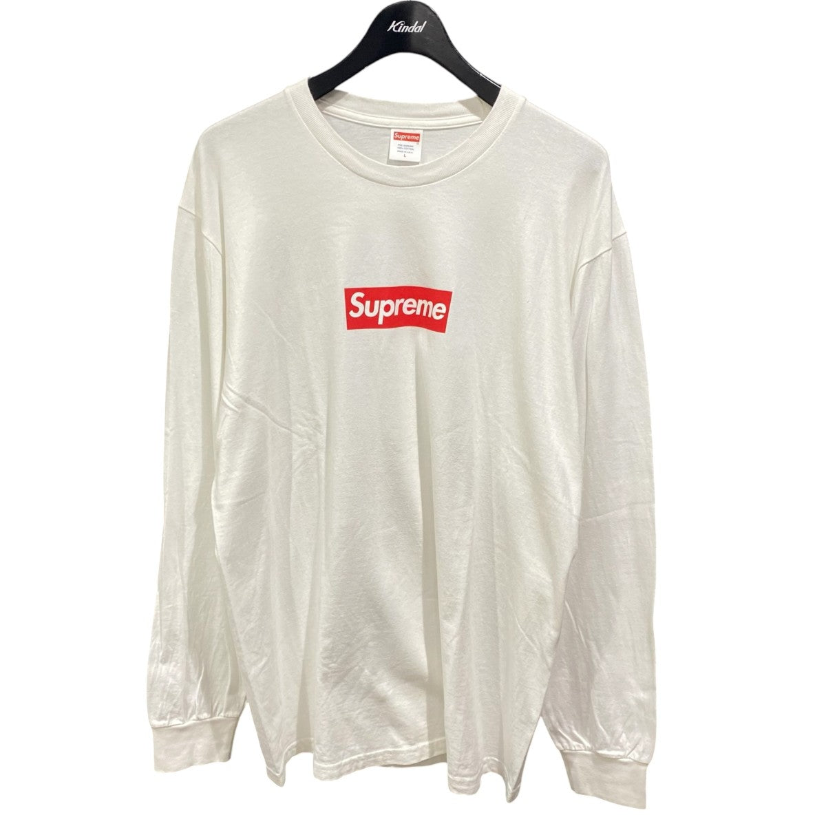 ゆ*ー様 【supreme】 シュプリームゼブラ柄 長袖カットソー Lサイズ Supreme(シュプリーム) 20AW長袖Tシャツ Box Logo L／S Tee ホワイト
