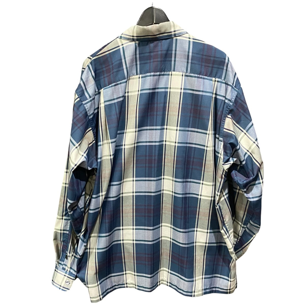 TECH SPORTS OPEN COLLAR SHIRT L／S BIG TARTANBE-81026W