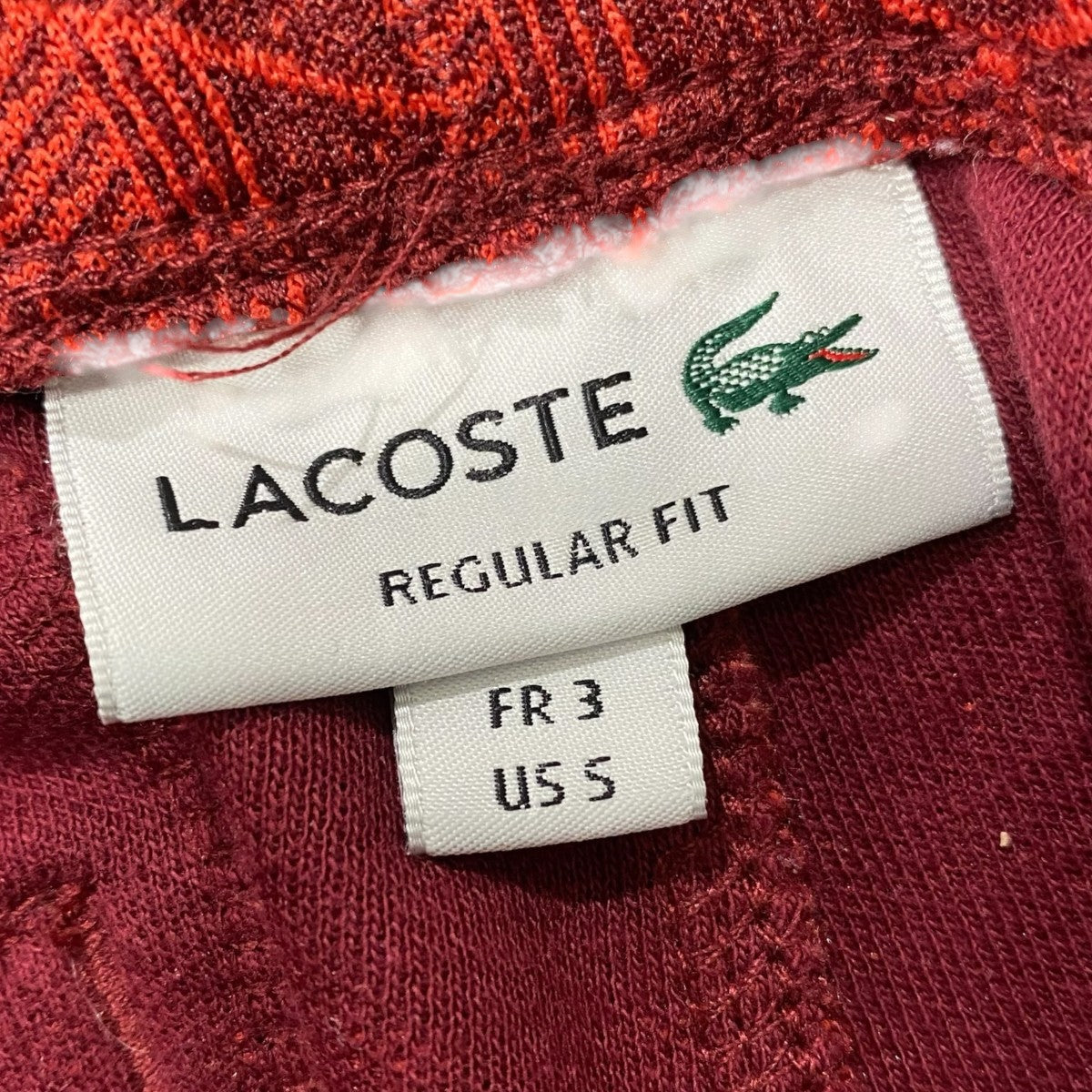LACOSTE サイドテーピングモノグラムジャガードトラックパンツXH1440 古着・中古-5枚目のアイテム画像