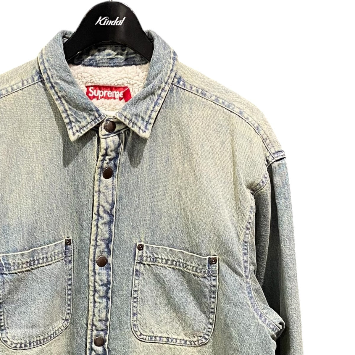 Supreme 24AWFaux Shearling Lined Work Shirt 古着・中古-3枚目のアイテム画像