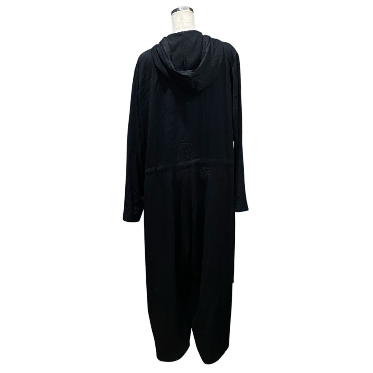 Y’s 26AWTRIACETATE BLEND HOODIE OVERALLSレーヨン・トリアセテートオールインワンYW-D03-200 古着・中古-2枚目のアイテム画像