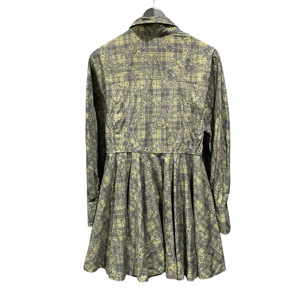 Ganni Printed Stretch Cotton Peplum Mini DressA1030717-26FW06 古着・中古-2枚目のアイテム画像