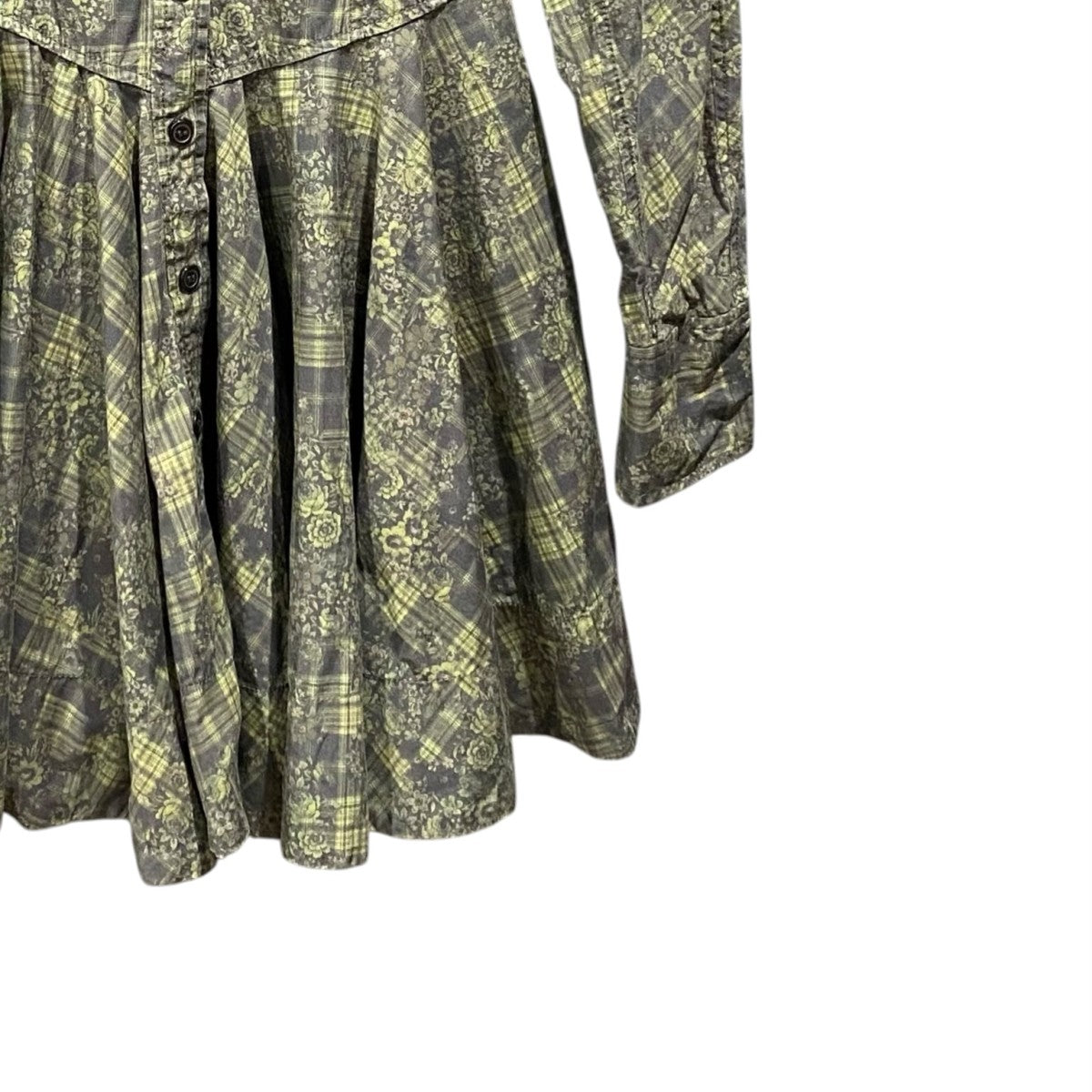 Ganni Printed Stretch Cotton Peplum Mini DressA1030717-26FW06 古着・中古-4枚目のアイテム画像